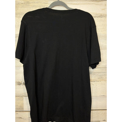 Hurley Graphic Tee Men Large Black Embroidered Script Logo Surfwear3