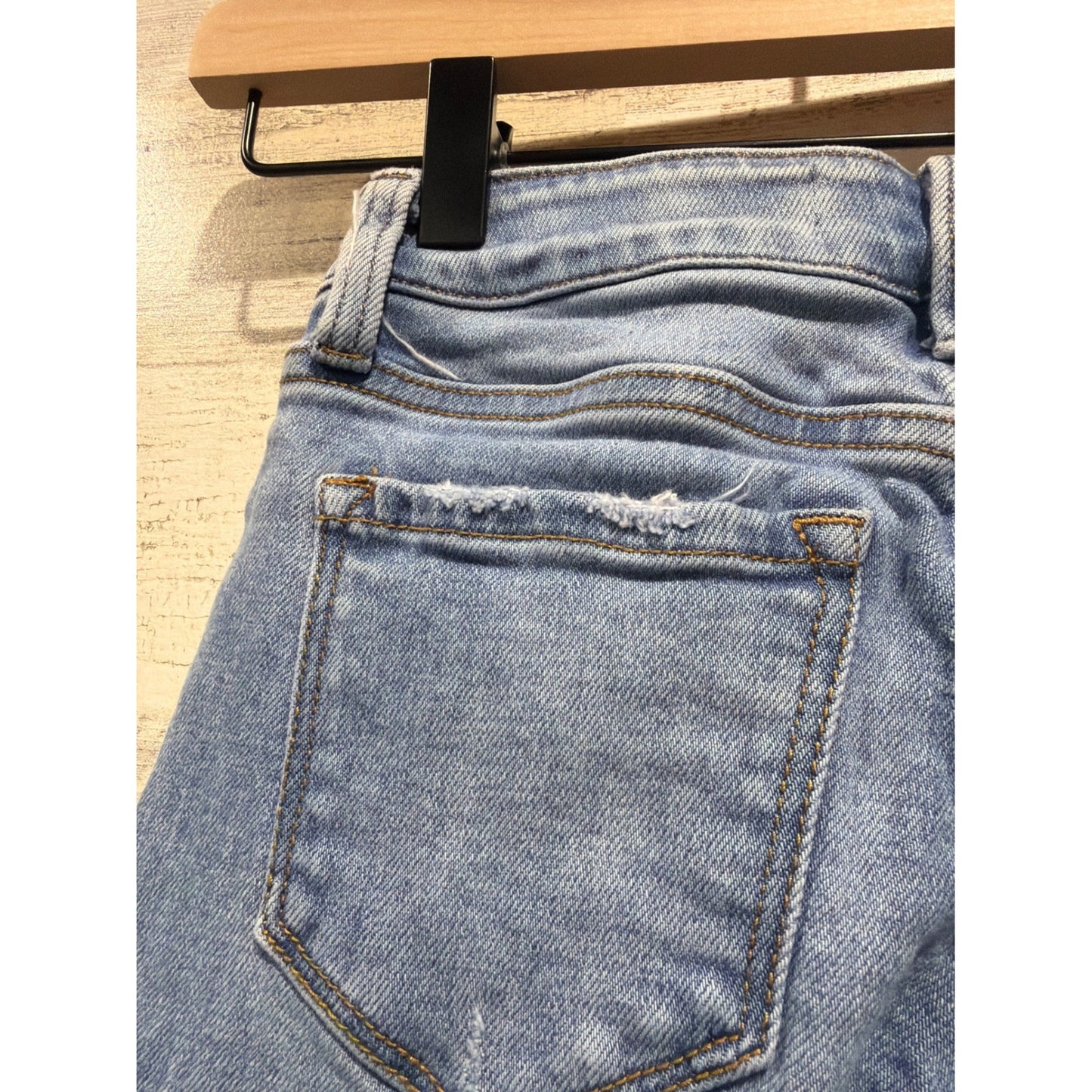 Flying Monkey Wide Leg Jeans Girls 7 Blue Mid Rise Adjustable Waist Skater EUC5
