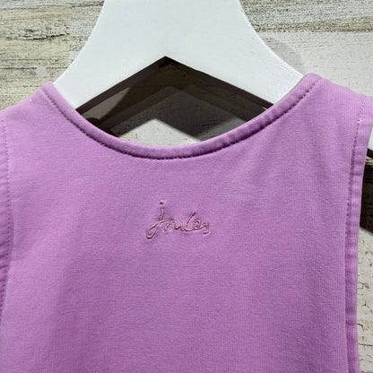 Joules Maybridge Overalls Girls 6-9M Mauve Mist Cotton Knit Romper NWT4