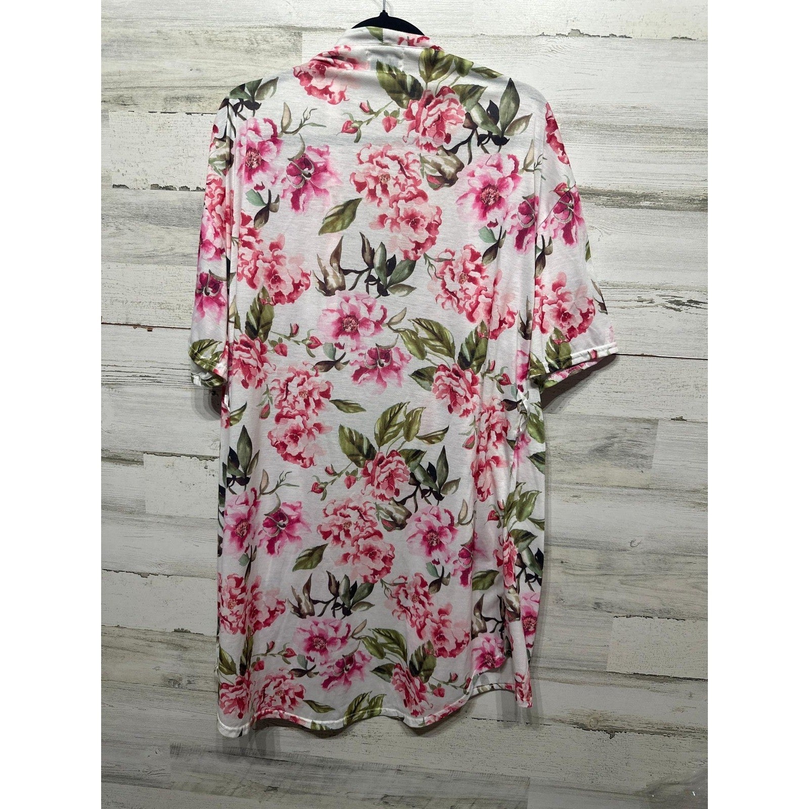 Show Me Your Mumu Kimono Women OS White Floral Open Front Duster*Missing Belt2