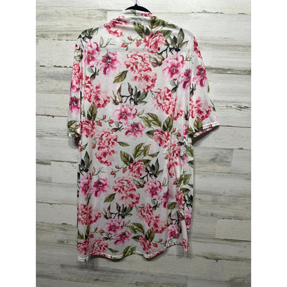 Show Me Your Mumu Kimono Women OS White Floral Open Front Duster*Missing Belt2