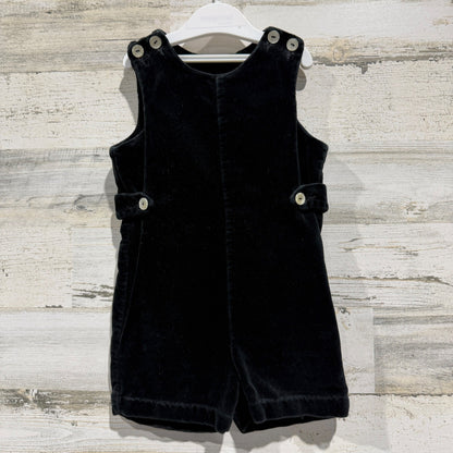 Imp Originals Velvet Romper Boys 3T Black Vintage Formal Holiday Jon Jon0