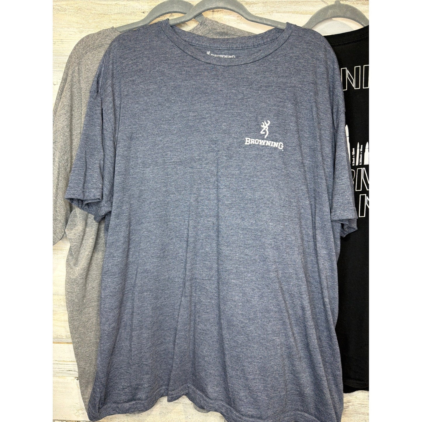 Browning T-Shirt Bundle Men 2XL Gray Blue Black Graphic Outdoor Gorpcore4