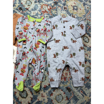 Old Navy Carter's Sleepers Rompers 6 Pieces Boys 0-3M Fall Halloween Bundle2