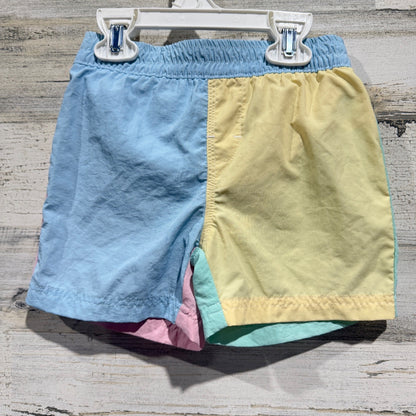 The Beaufort Bonnet Company Swim Trunks Boys 4T Pastel Colorblock Preppy EUC2