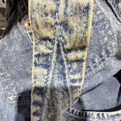 Vintage OshKosh B'gosh Vestbak Shortalls Kids 3T Blue Acid Wash Denim12
