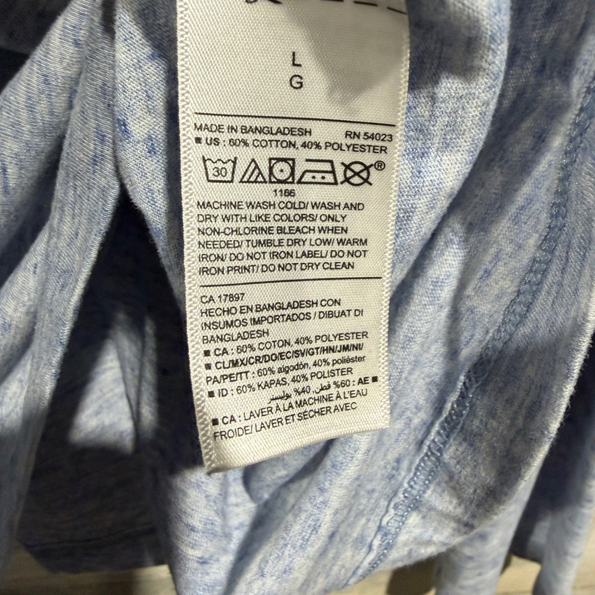 Old Navy Soft-Washed Tee Shirt Women L Blue Heathered Basic Casual3