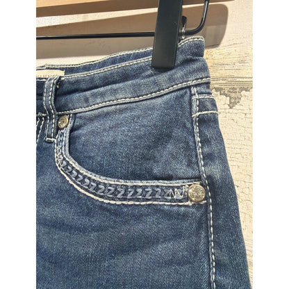 Shyanne Denim Shorts Women 27 Blue High Rise Rhinestone Western Cowgirl NWT4