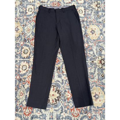 Haggar Dress Pants Men 30x30 Slim Fit Flat Front Trousers EUC0