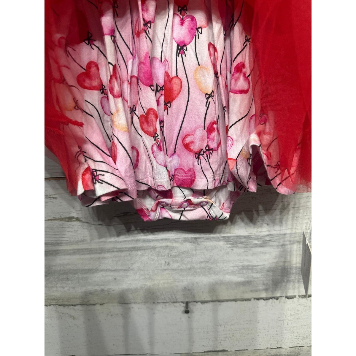 Birdie Bean Amara Tulle Twirl Dress Girls 18-24M Red Heart Bamboo Boutique NWT2
