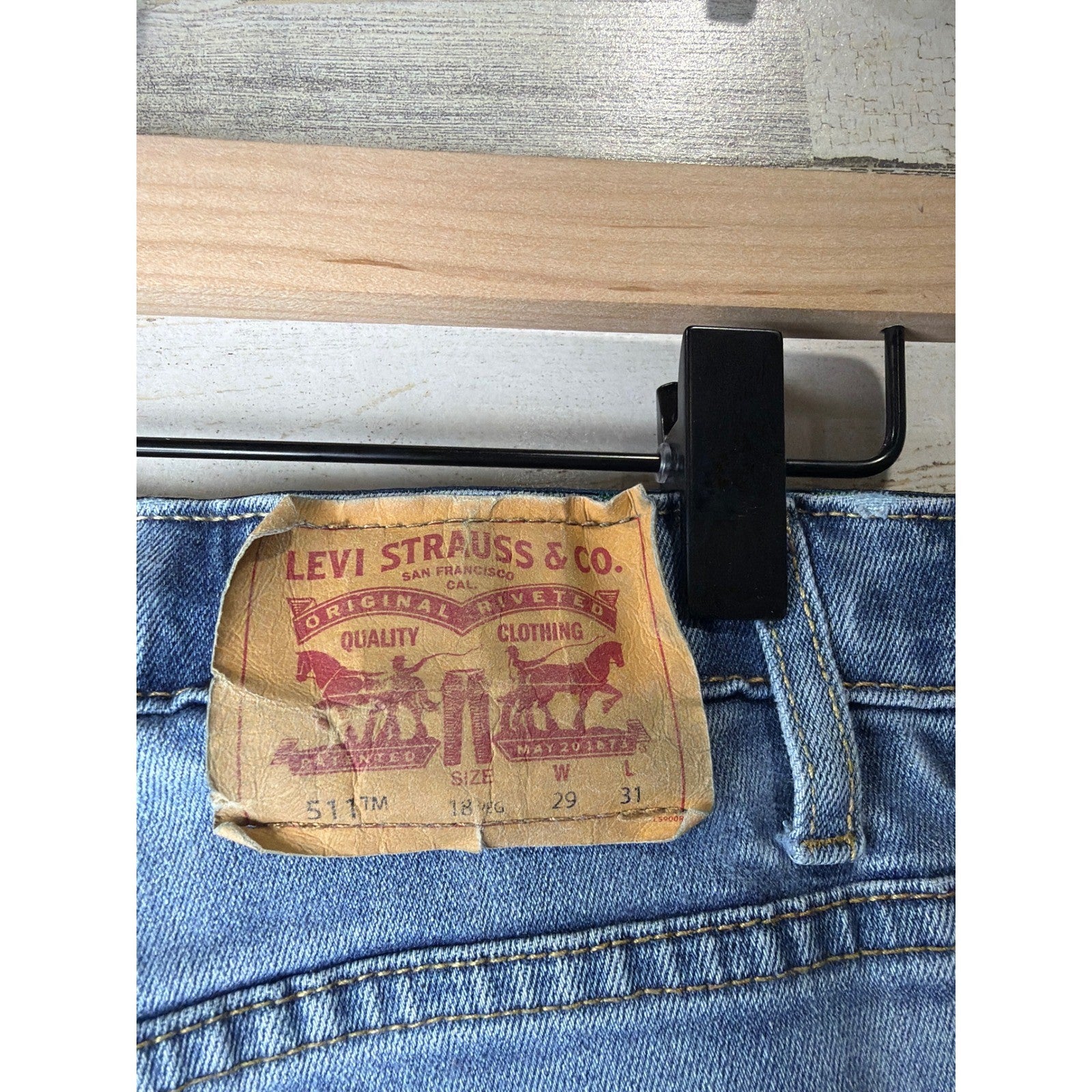 Levi's 511 Jeans Boys 18 Regular 29x31 Blue Adjustable Waist Denim EUC3