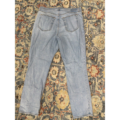 Abercrombie & Fitch 90s Slim Straight Jeans Women 18R Light Blue Curve Love EUC3
