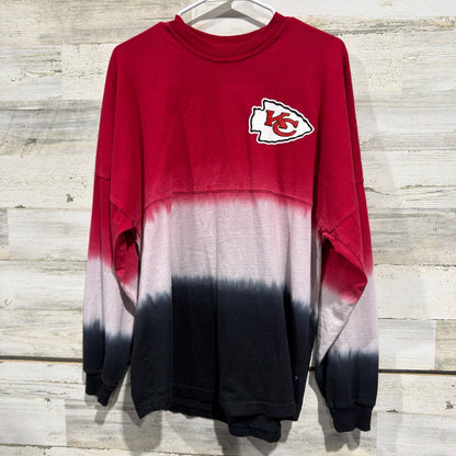 Fanatics NFL Kansas City Chiefs Spirit Jersey Women M Red Dip Dye Cotton EUC0