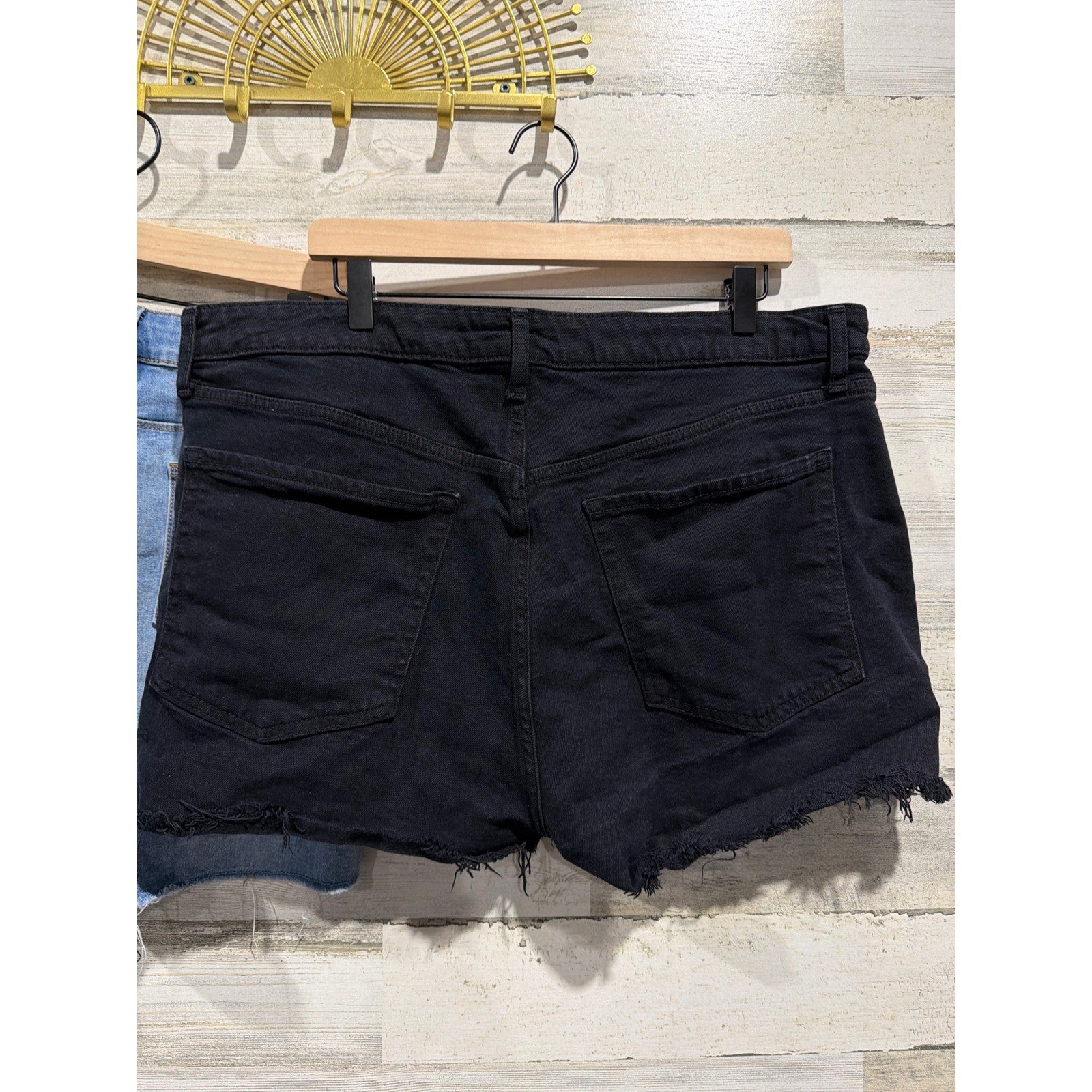 Counterparts Old Navy Shorts Women 18 Blue Black Floral Denim Bundle Boho EUC4