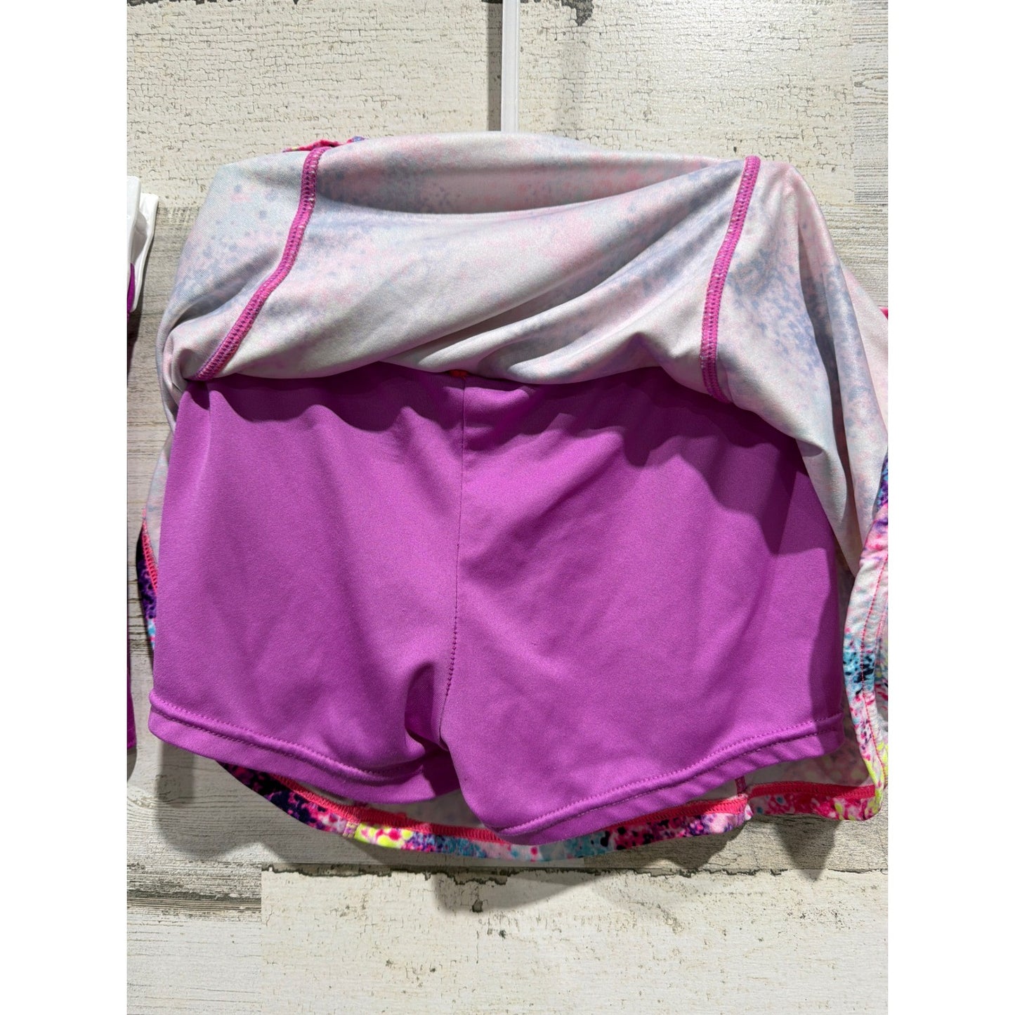 GB BCG Champion Activewear Lot Girls M 7/8 Lime Magenta Skort Shorts Set5
