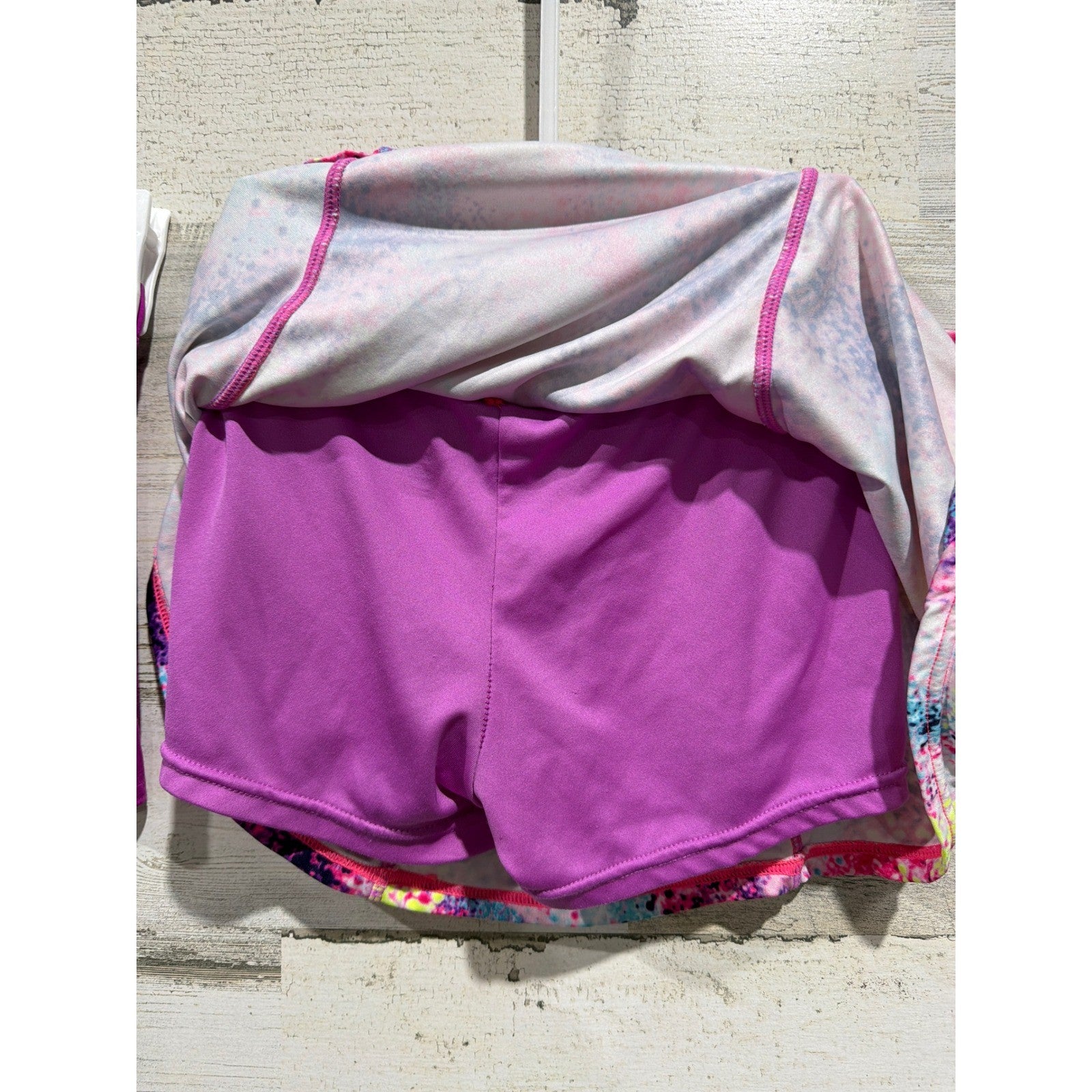 GB BCG Champion Activewear Lot Girls M 7/8 Lime Magenta Skort Shorts Set5