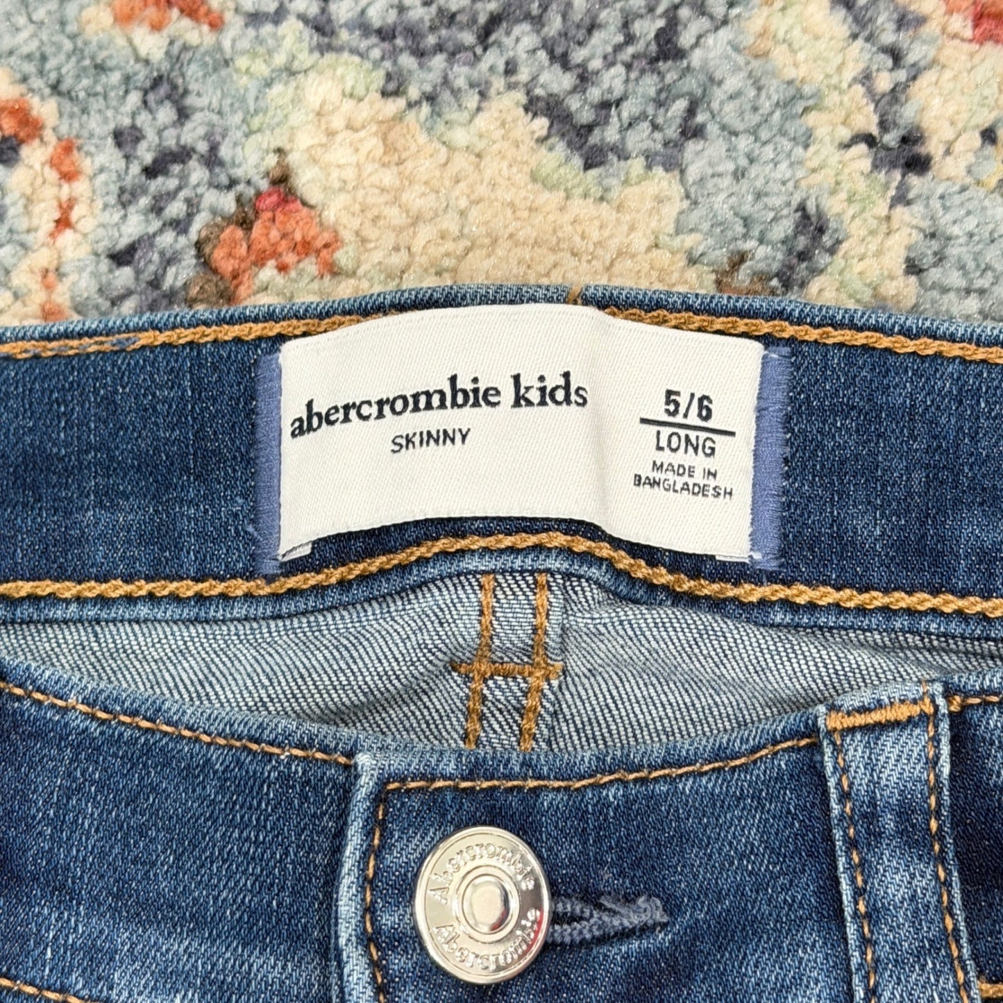 Abercrombie Kids Skinny Jeans Boys 5/6 Long Blue Denim Casual Classic EUC2