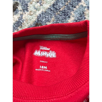 Disney Minnie Mouse Sweatshirt Girls 18M Red Lake Tahoe Ski Club NWT2