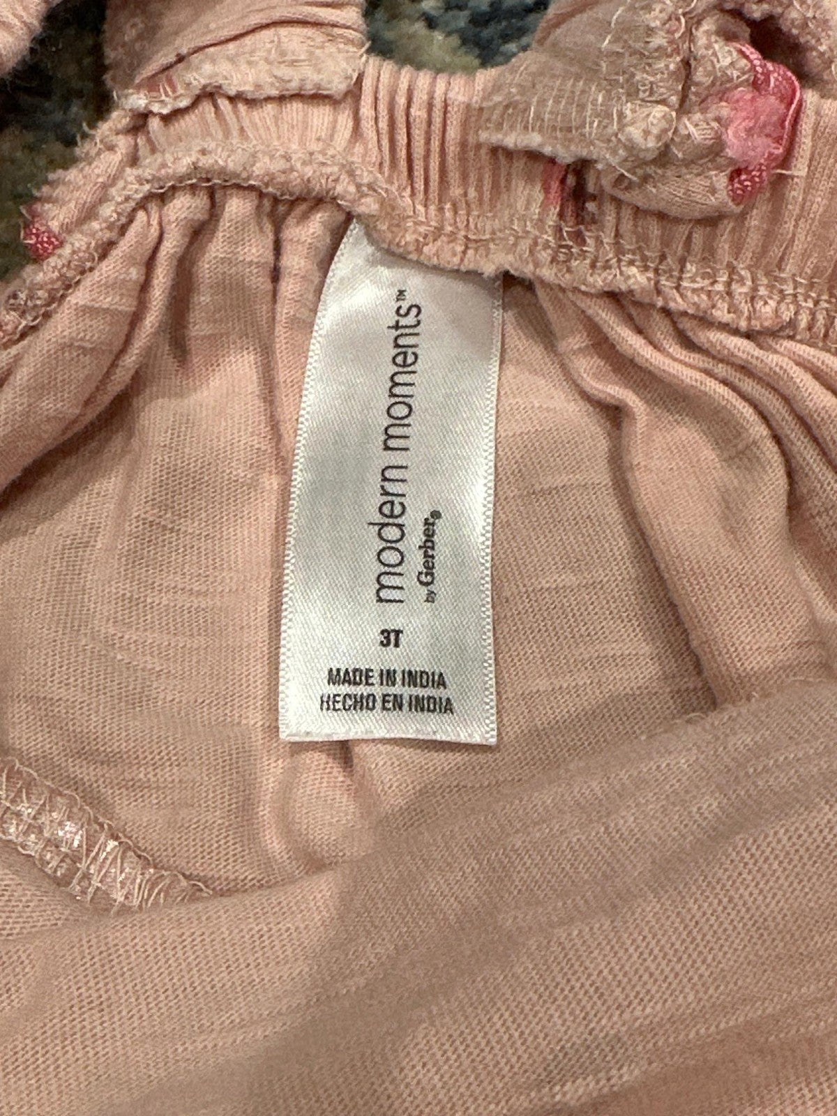 Modern Moments Dress Girls 3T Pink Strawberry Ruffle Flutter Sleeve EUC2