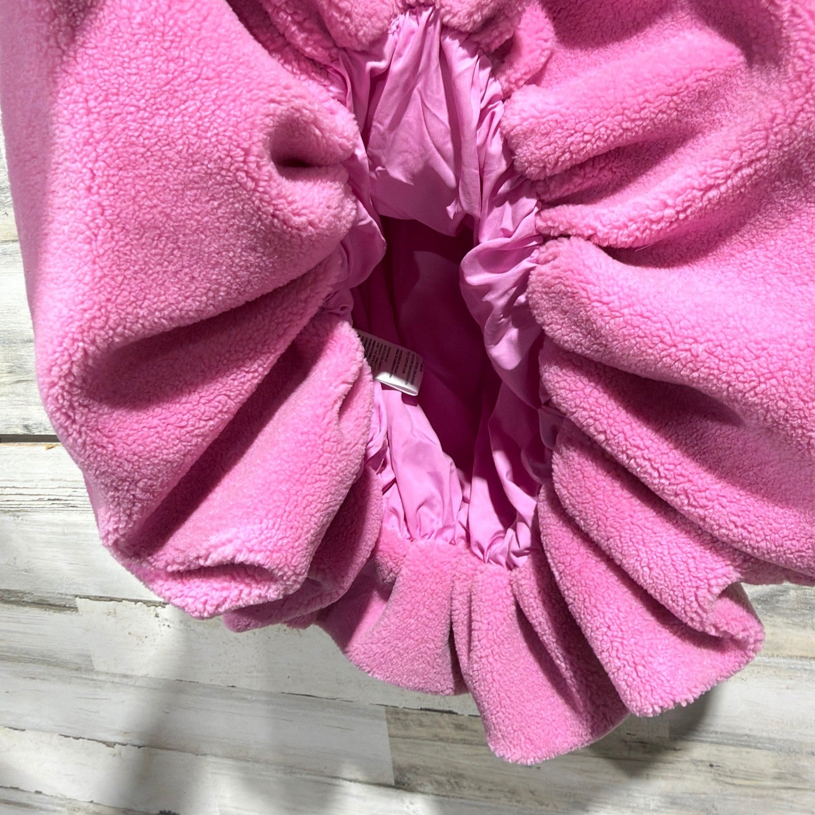 Lola and the Boys Teddy Fleece Dress Girls 14 Pink Bow Rhinestone Glam NWT4