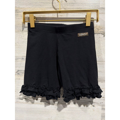 Matilda Jane Ruffle Shorts Girls 10 Black Cotton Stretch Boutique EUC0