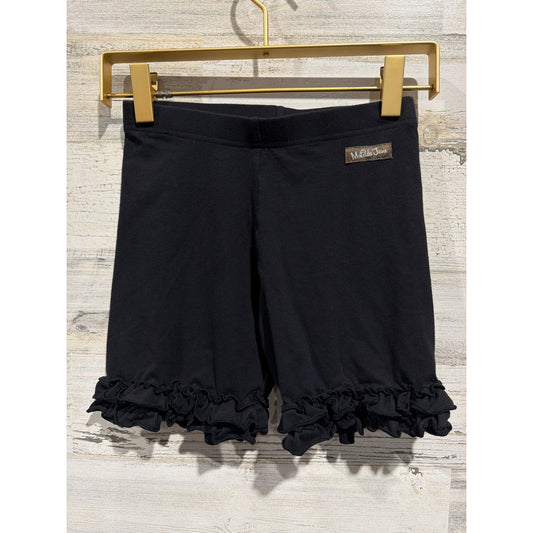 Matilda Jane Ruffle Shorts Girls 10 Black Cotton Stretch Boutique EUC0