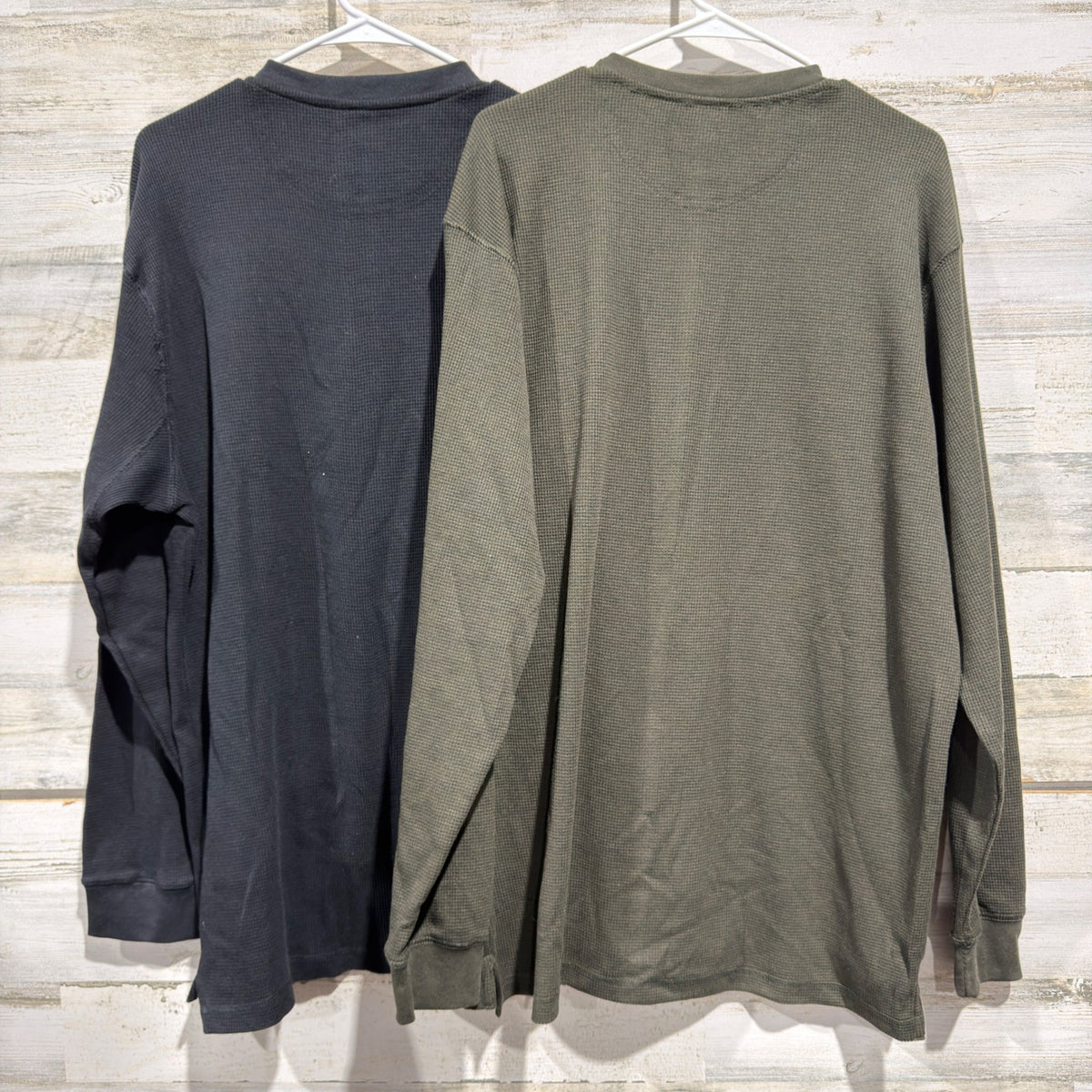 Stanley Waffle Knit Thermal Shirts Men XL Green Black Workwear8
