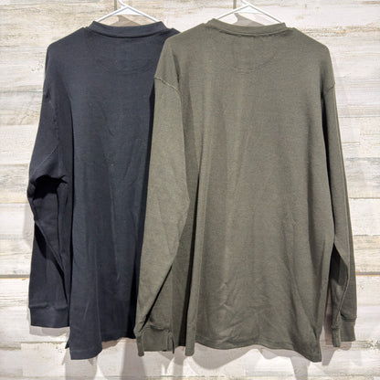 Stanley Waffle Knit Thermal Shirts Men XL Green Black Workwear8