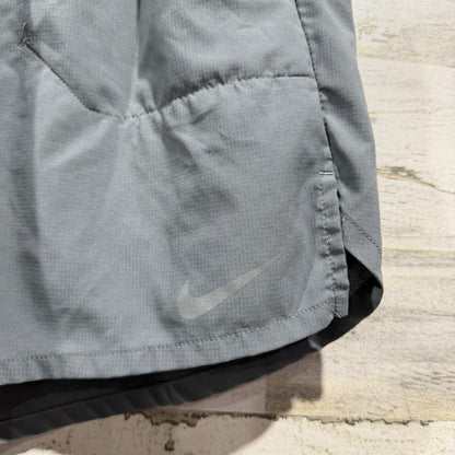 Nike Dri-FIT Running Shorts Men L Grey Polyester Ripstop Activewear EUC1