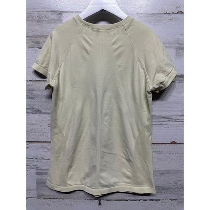 Girls Size 8 Pale Yellow Seamless Athletic Top EUC1