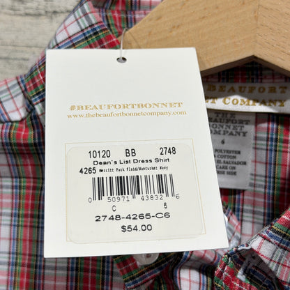 TBBC Dean's List Dress Shirt Boys Size 6 Plaid Merritt Park Preppy NWT2