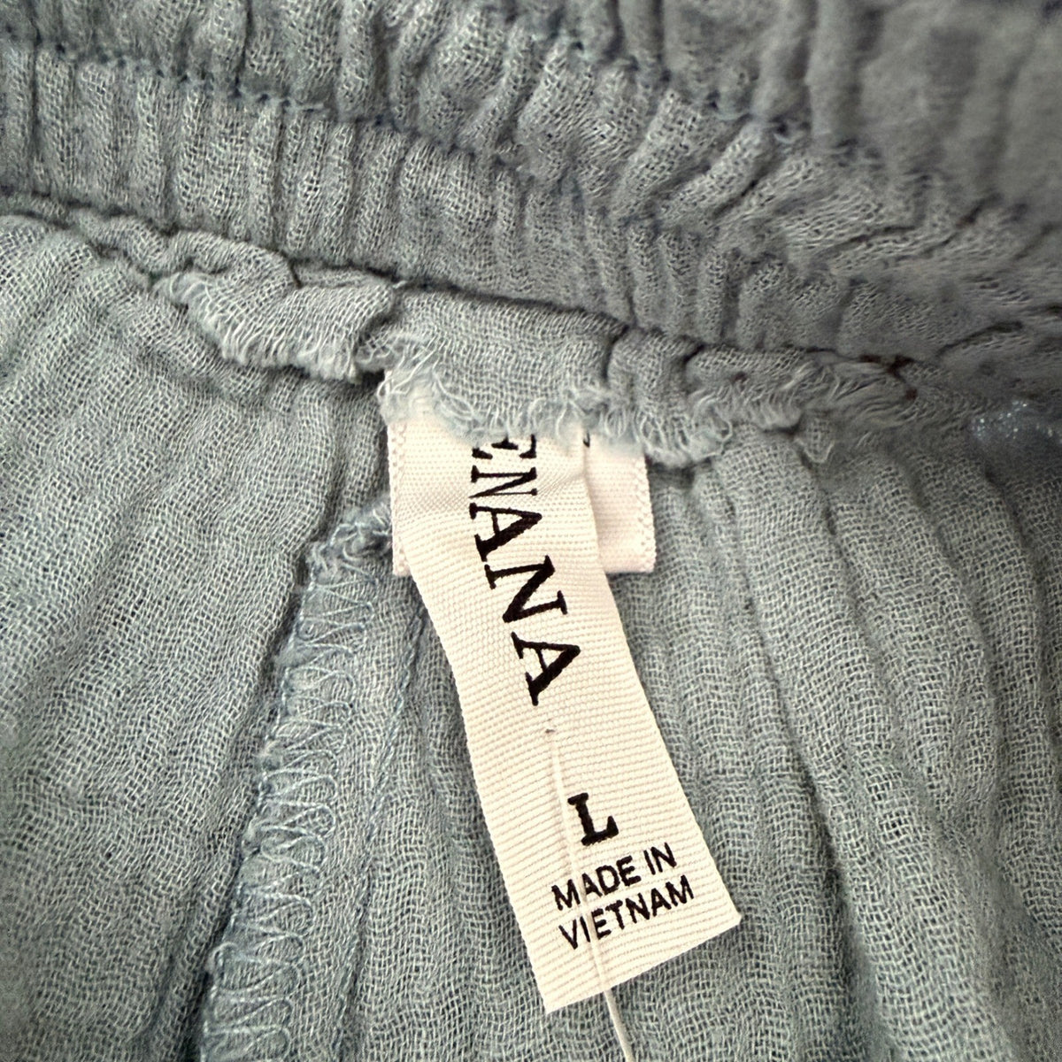 ZENANA Gauze Shorts Women Large Blue 100% Cotton Coastal NWOT1