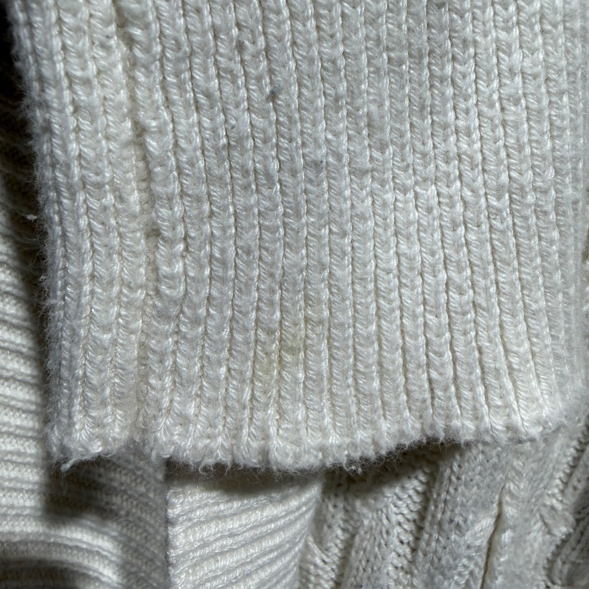 Matilda Jane Cable Knit Cardigan Women S/M Cream Cotton Blend Flawed*2