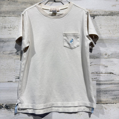 The Beaufort Bonnet Company Pocket Tee Boys 7 Cream Bird Preppy EUC0