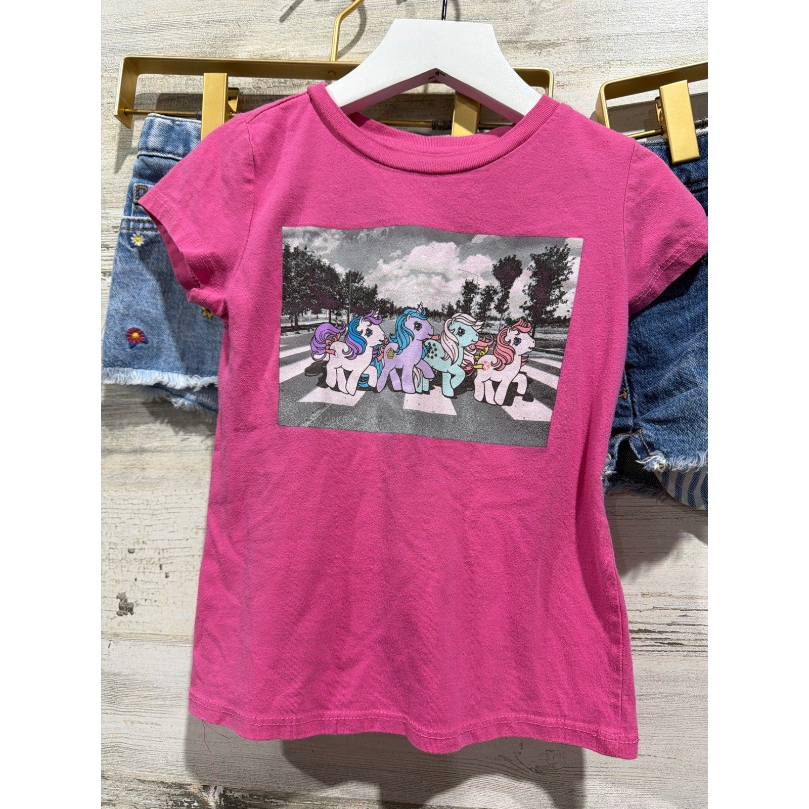 Girls Size 4 Cat & Jack Kiss My Little Pony Pink Blue 4pc Bundle Summer EUC2