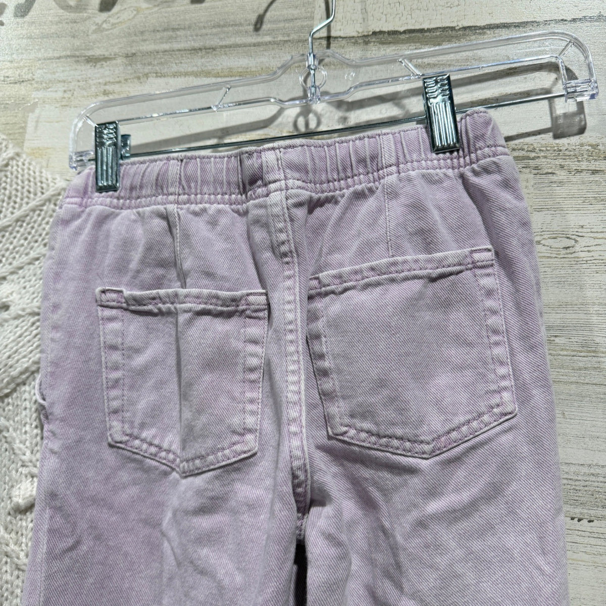 Zara Cat & Jack Sweater & Pants Set Girls 7/8 Purple Ivory Knit Wide Leg Boho8