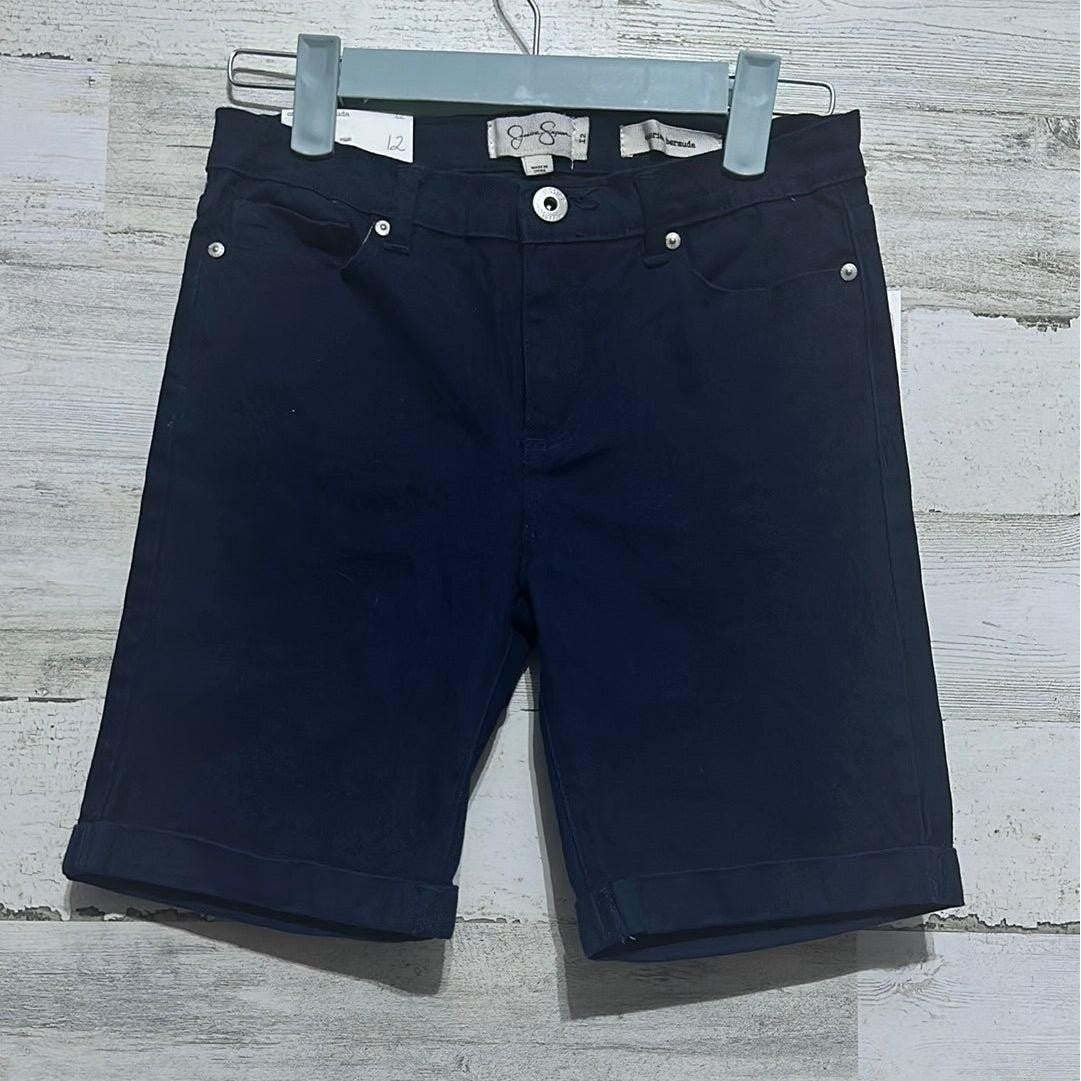 Bermuda Shorts Girls 12 Jessica Simpson Navy Blue Cuffed Cherish NWT0