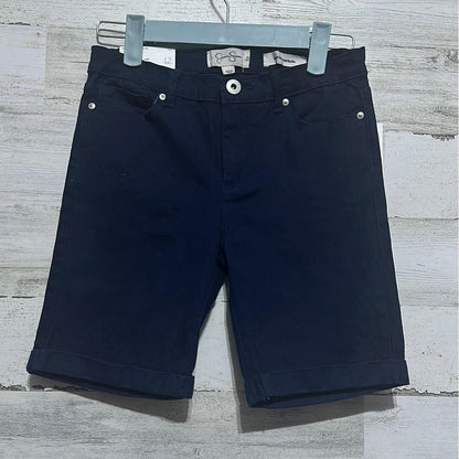 Bermuda Shorts Girls 12 Jessica Simpson Navy Blue Cuffed Cherish NWT0