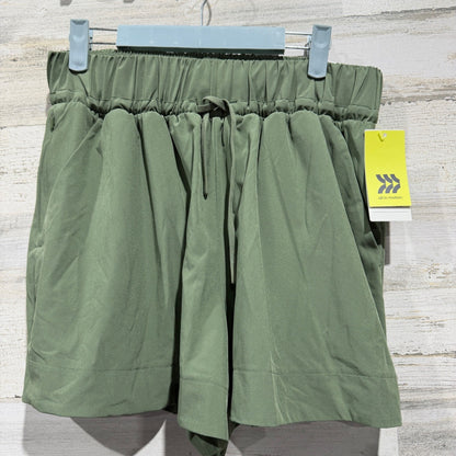 All in Motion 3.5" Wide Leg Shorts Women M Green Stretch High Rise NWT0