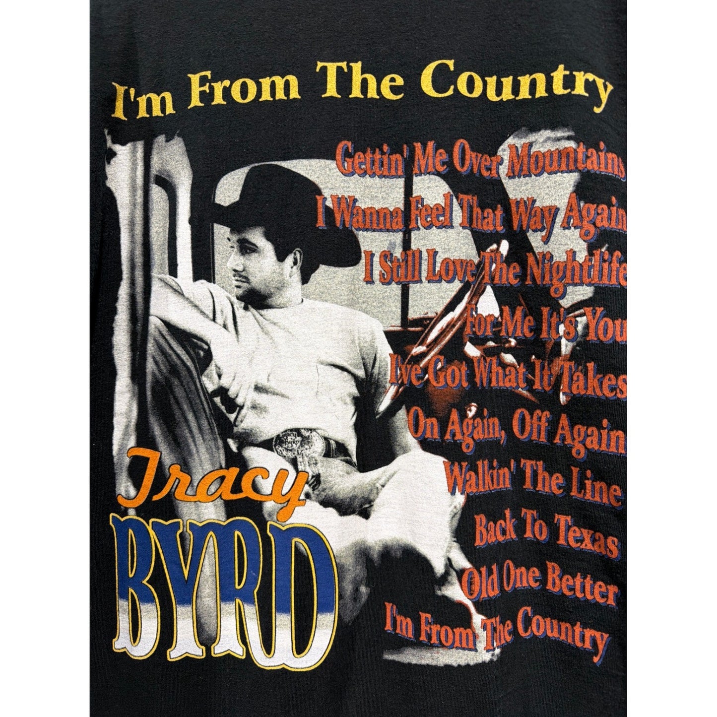 Fruit of the Loom Tracy Byrd T-Shirt Men XL Black Graphic Country Music EUC4