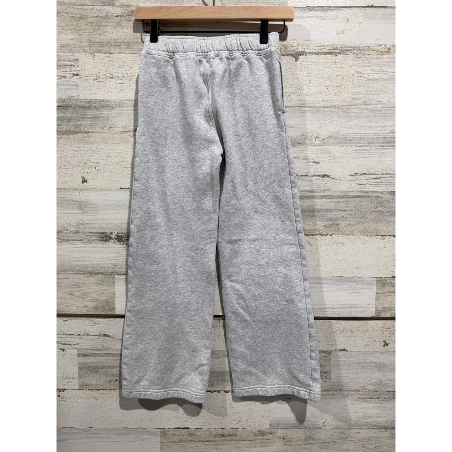 Abercrombie Kids Wide Leg Sweatpants Girls 9/10 Grey Fleece Athleisure EUC3