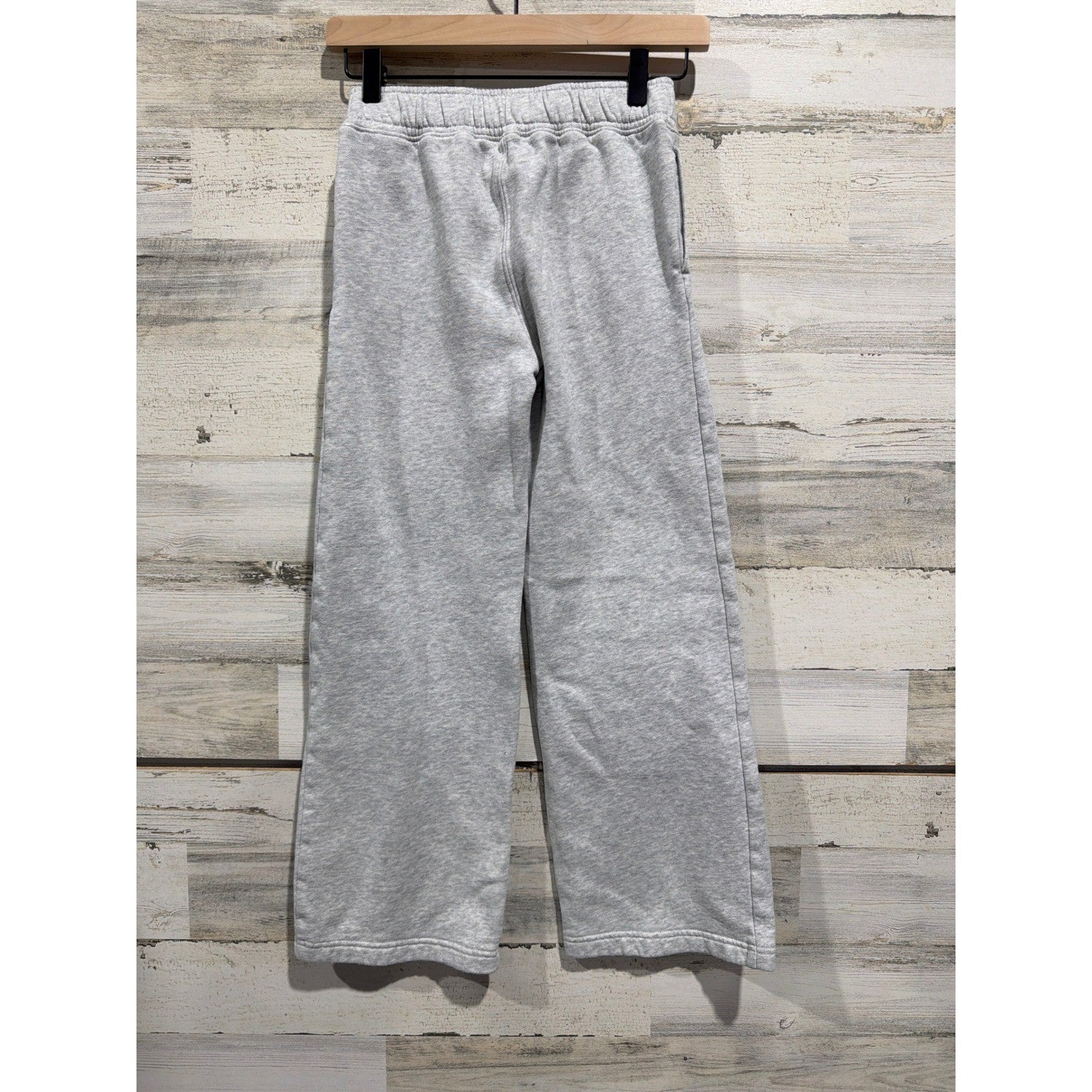 Abercrombie Kids Wide Leg Sweatpants Girls 9/10 Grey Fleece Athleisure EUC3