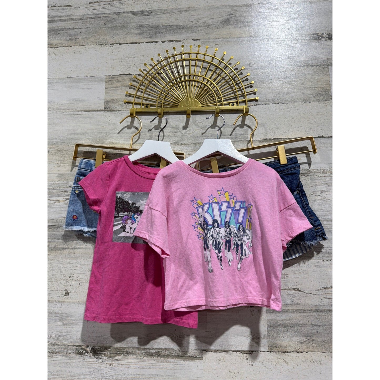 Girls Size 4 Cat & Jack Kiss My Little Pony Pink Blue 4pc Bundle Summer EUC0
