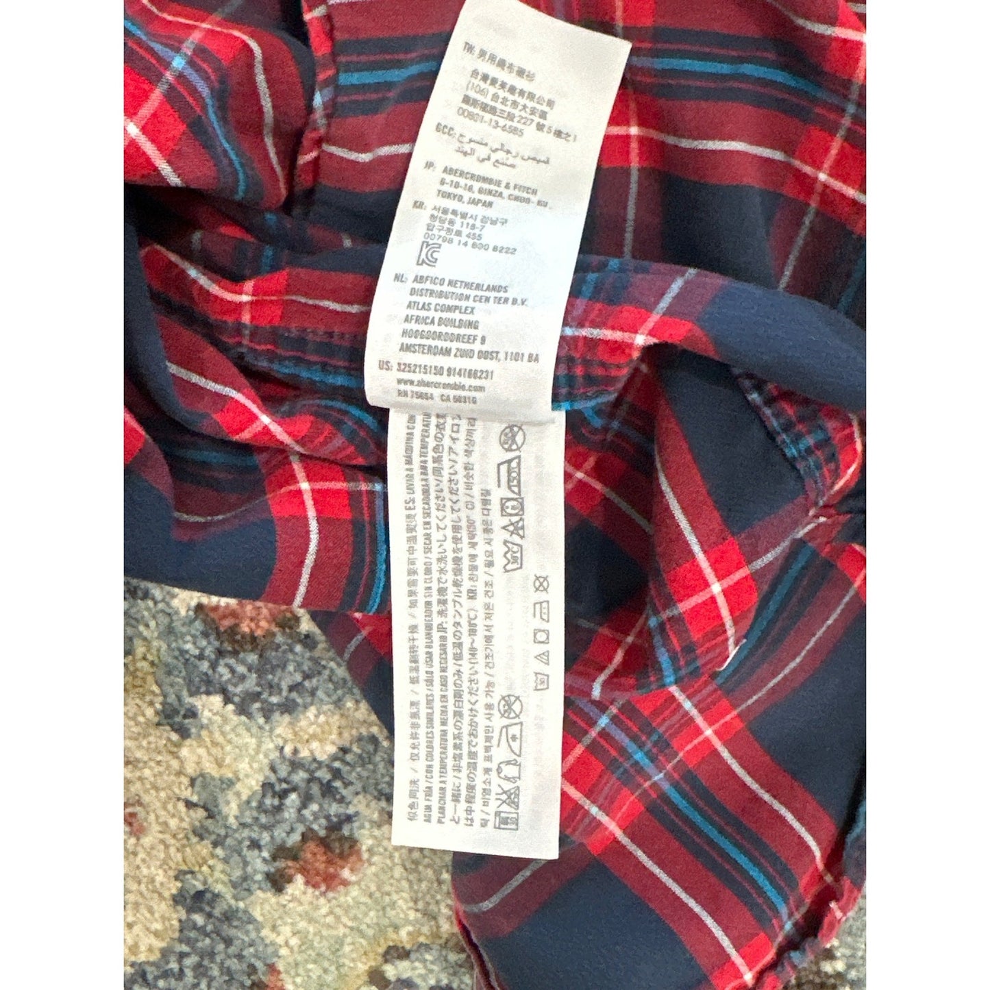 Hollister Plaid Button Down Shirt Mens XS Red Navy Blue Long Sleeve4
