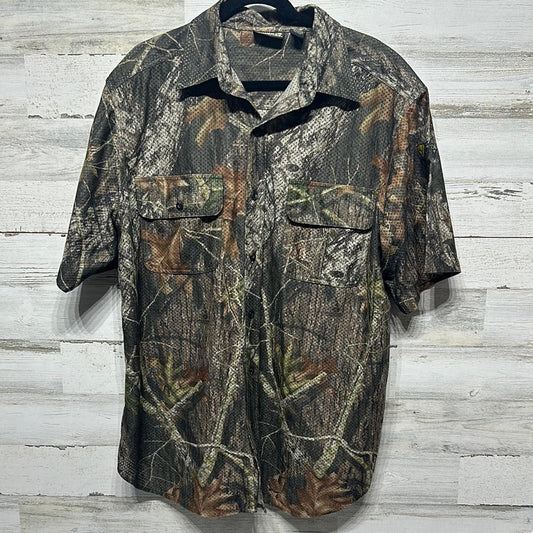 Guide Series Hunting Shirt Men XL Camo Scent Shield Mesh Button Up EUC0
