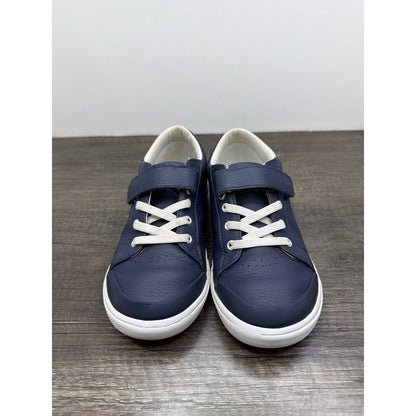 Footmates Sneaker Boys 13 Navy Leather Strap Classic Preppy Flawed*1