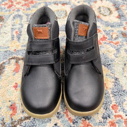 Carter's Kelso Boots Boys Size 12M Black High Top Hook Loop EUC1