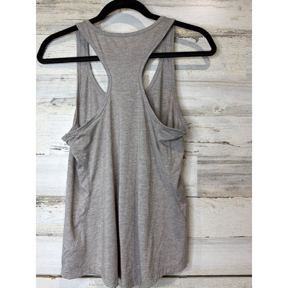 Brooks Racerback Tank Top Women Size M Gray Athletic Running Workout EUC3