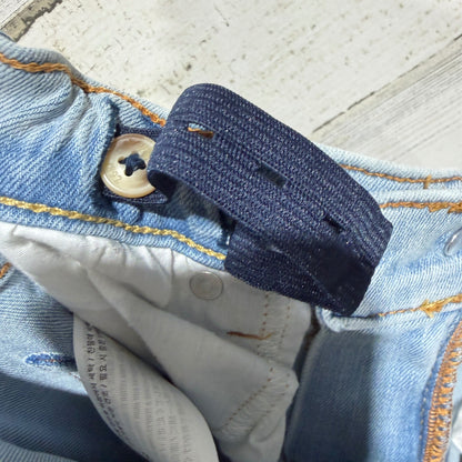 Abercrombie Kids Straight Distressed Jeans Girls 9/10 Light Blue Cotton Blend6