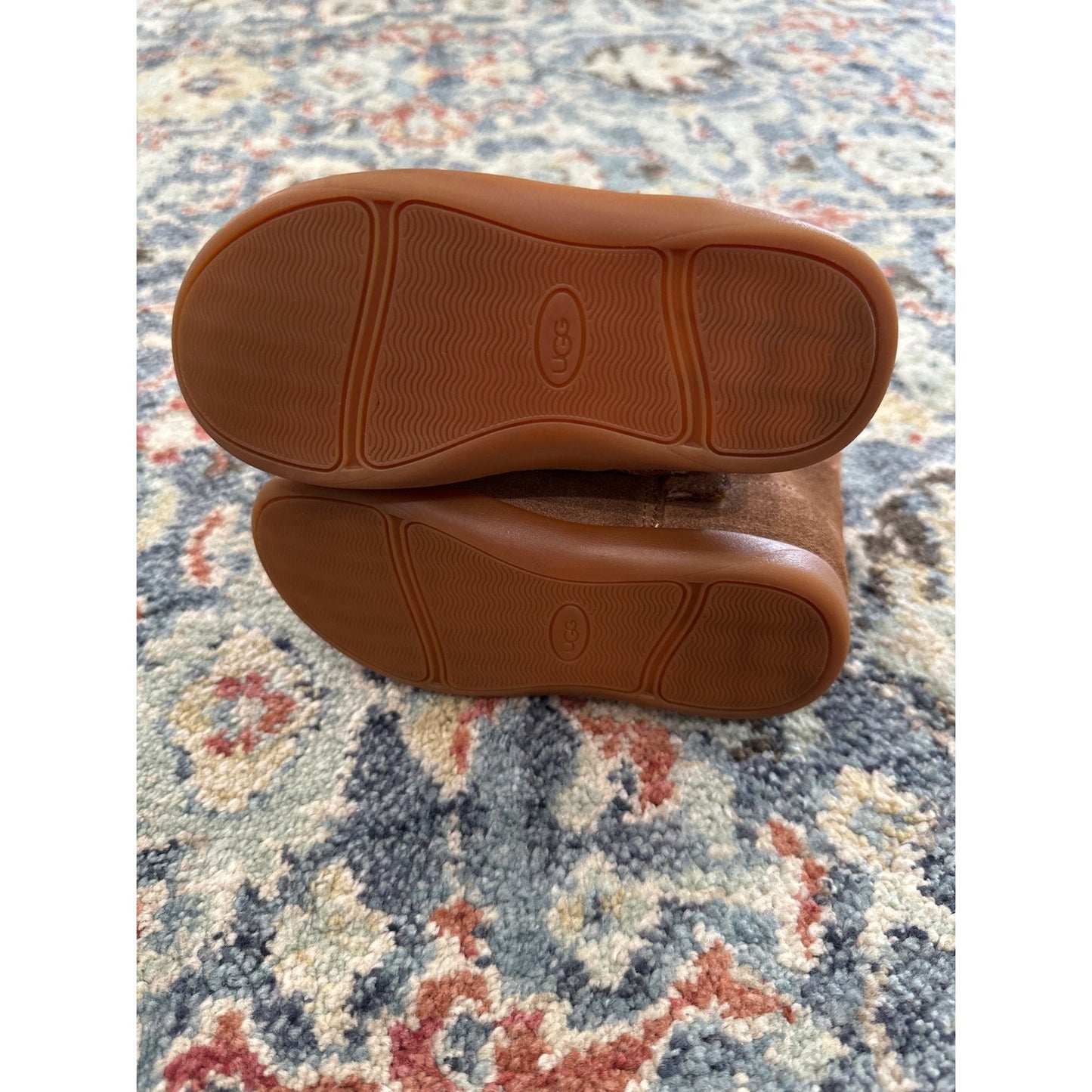 UGG Keelan Boots Toddler 9 Chestnut Brown Suede Shearling Lined4
